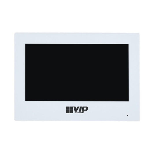 Monitor LCD IP 7" pollici, postazione interna per videocitofono, bianco