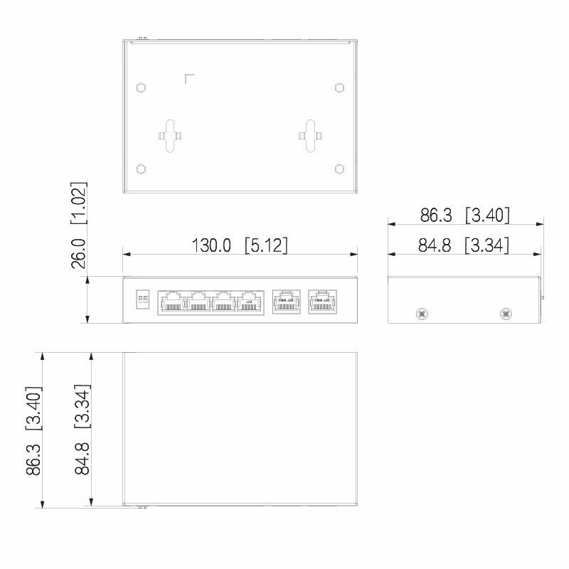 Switch PoE 4 Porte + 1 Porta Hi-PoE OEMdahua