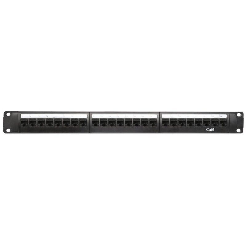 Pannello patch CAT6 a 24 porte + Keystone, patch panel per armadio rack 1U
