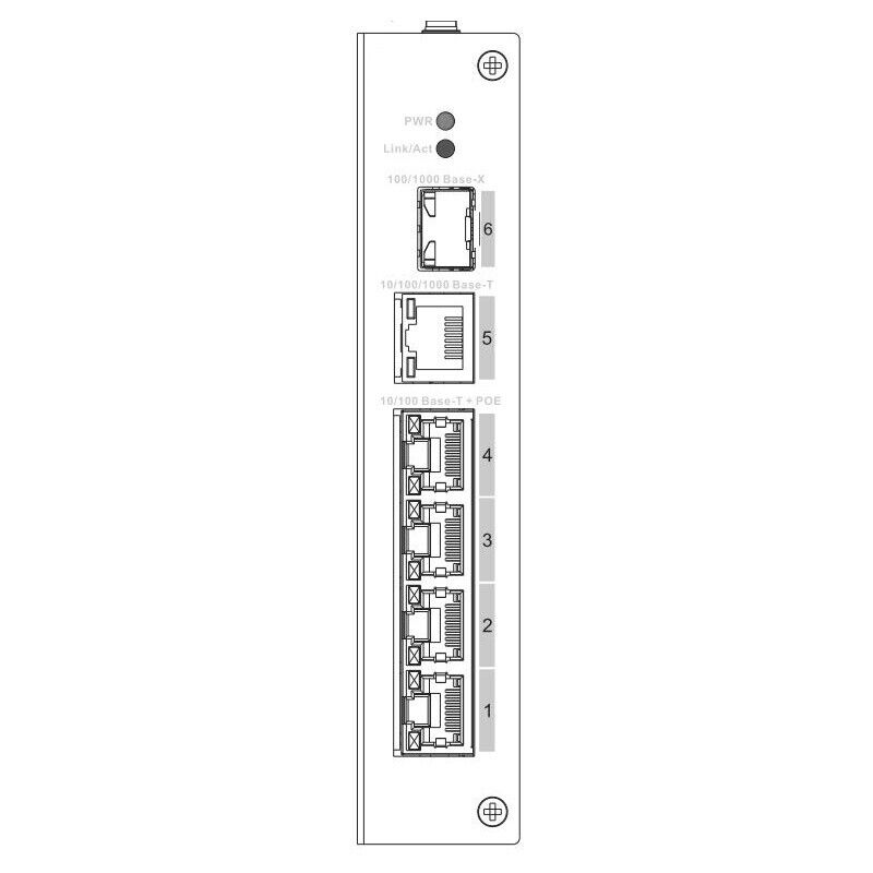 SWITCH POE INDUSTRIALE 4 PORTE EPOE + SFP + UPLINK  OEMdahua