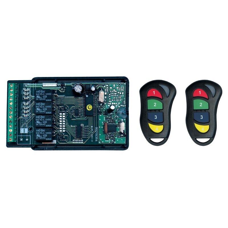 Set ricevitore trasmettitore UHF 4 canali 433,92Mhz con relè integrato