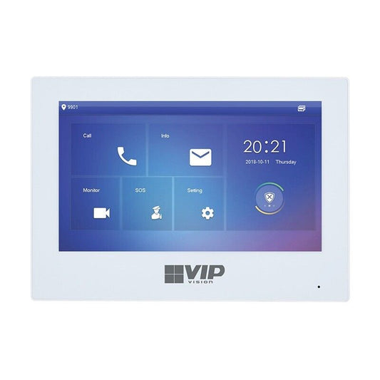 Monitor videocitifono IP postazione interna 7" touchscreen BIANCO