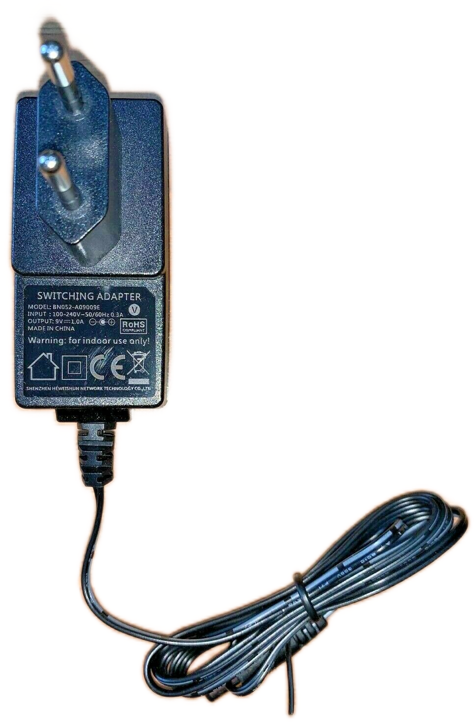 ALIMENTATORE TRASFORMATORE SWITCHING 9V volt 1A ampere, 1 pezzo