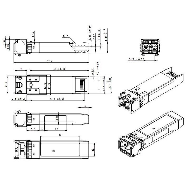 Modulo SFP Adattatore fibra multimodale Mini GBIC / SFP (MMF)