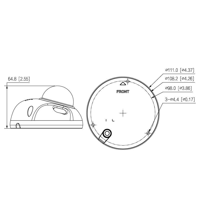 Telecamera TVCC IP Dome Wedge 4MP con IA intelligenza artificiale OEMdahua
