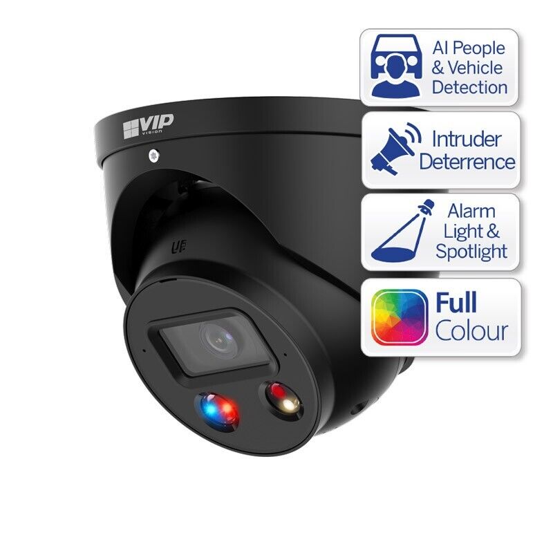 Telecamera IP 8MP, con IA, deterrenza, luci e sirena NERA
