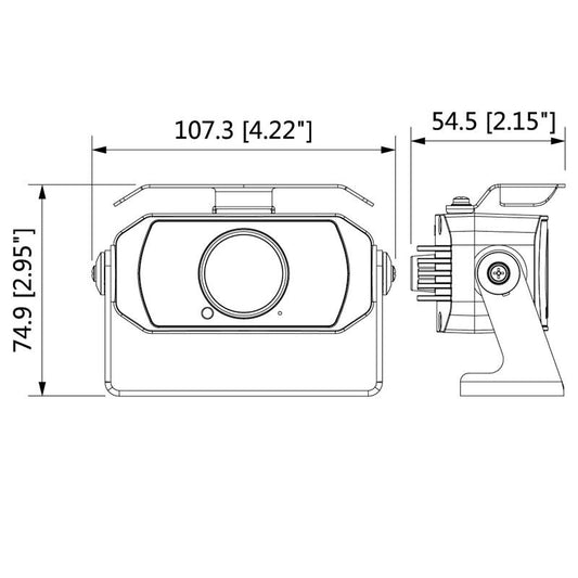 Telecamera videosorveglianza per auto full hd  1080p ottica fissa HDCVI Bumper