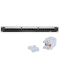 Pannello patch CAT6 a 24 porte + Keystone, patch panel per armadio rack 1U