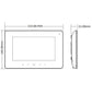 Monitor interno per videocitofono compatibile dahua, bianco, postazione interna