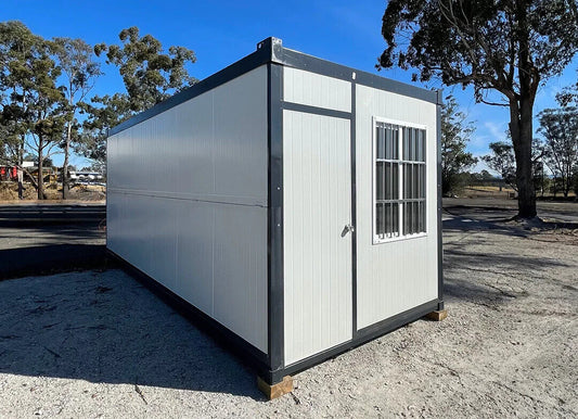 monoblocco prefabbricato mobile, ufficio temporaneo, container pieghevole, 14mq