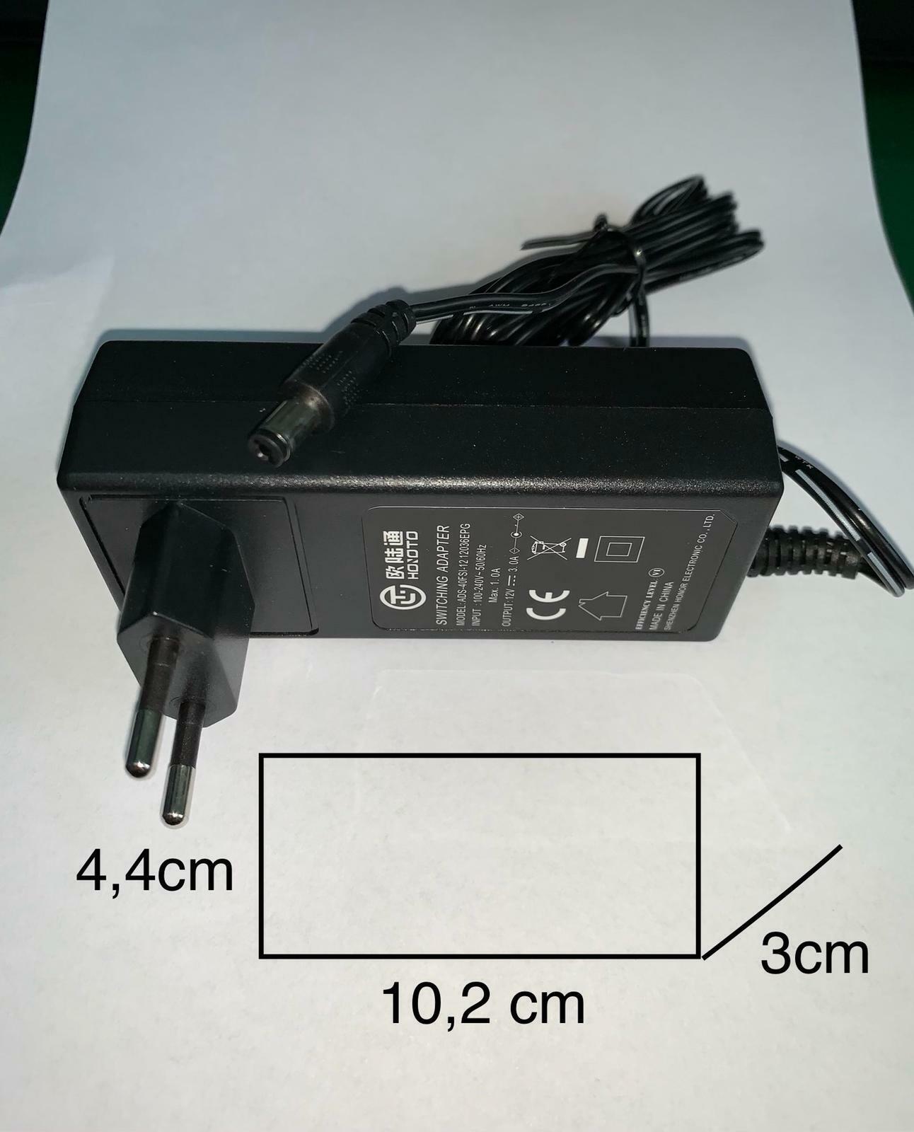 Alimentatore AC/DC 12V 3A trasformatore strisce LED tvcc Lotto 10/20/50 pezzi