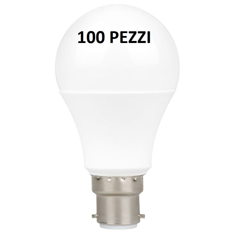 Stock da 100 pezzi LAMPADINE LED a baionetta da 7W, luce fredda bianca