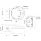 SUPPORTO A PARETE PER TELECAMERE DOME - ALLUMINIO - ANTIPIOGGIA - DAHUA PFB210W